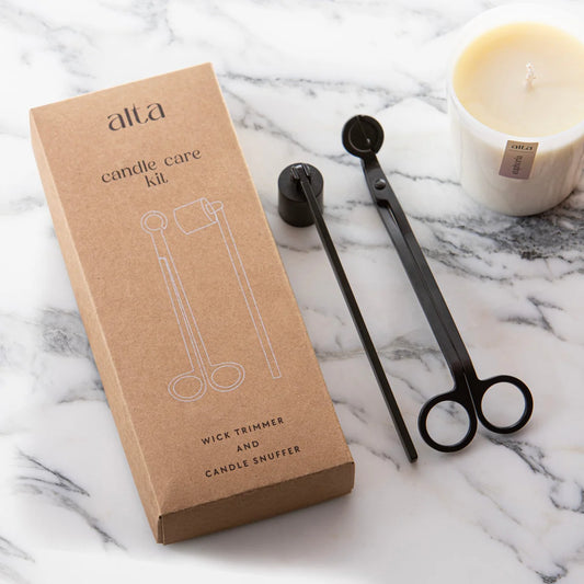 Alta Candle Care Kit - Black | Wick Snuffer & Trimmer for Long-Lasting Candles