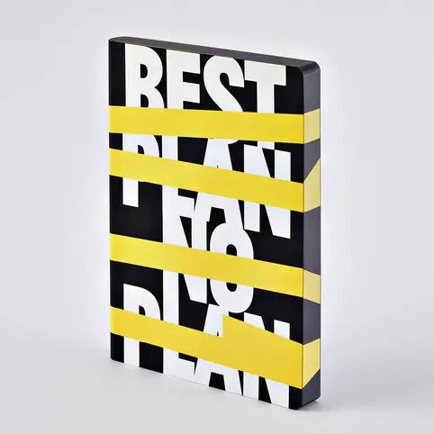 'Best Plan - No Plan’ Notebook Graphic A5+ | Dot Grid