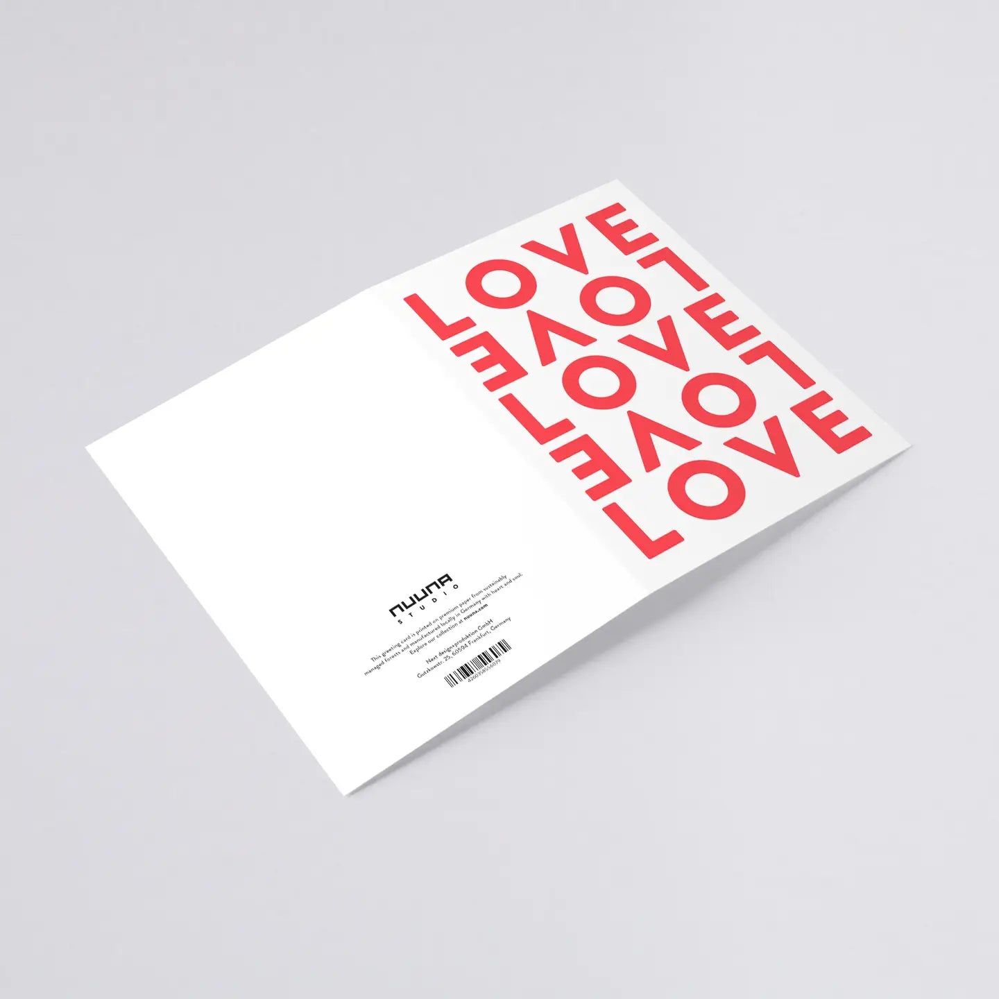 The ‘LOVE’ Greeting Card - with red envelope