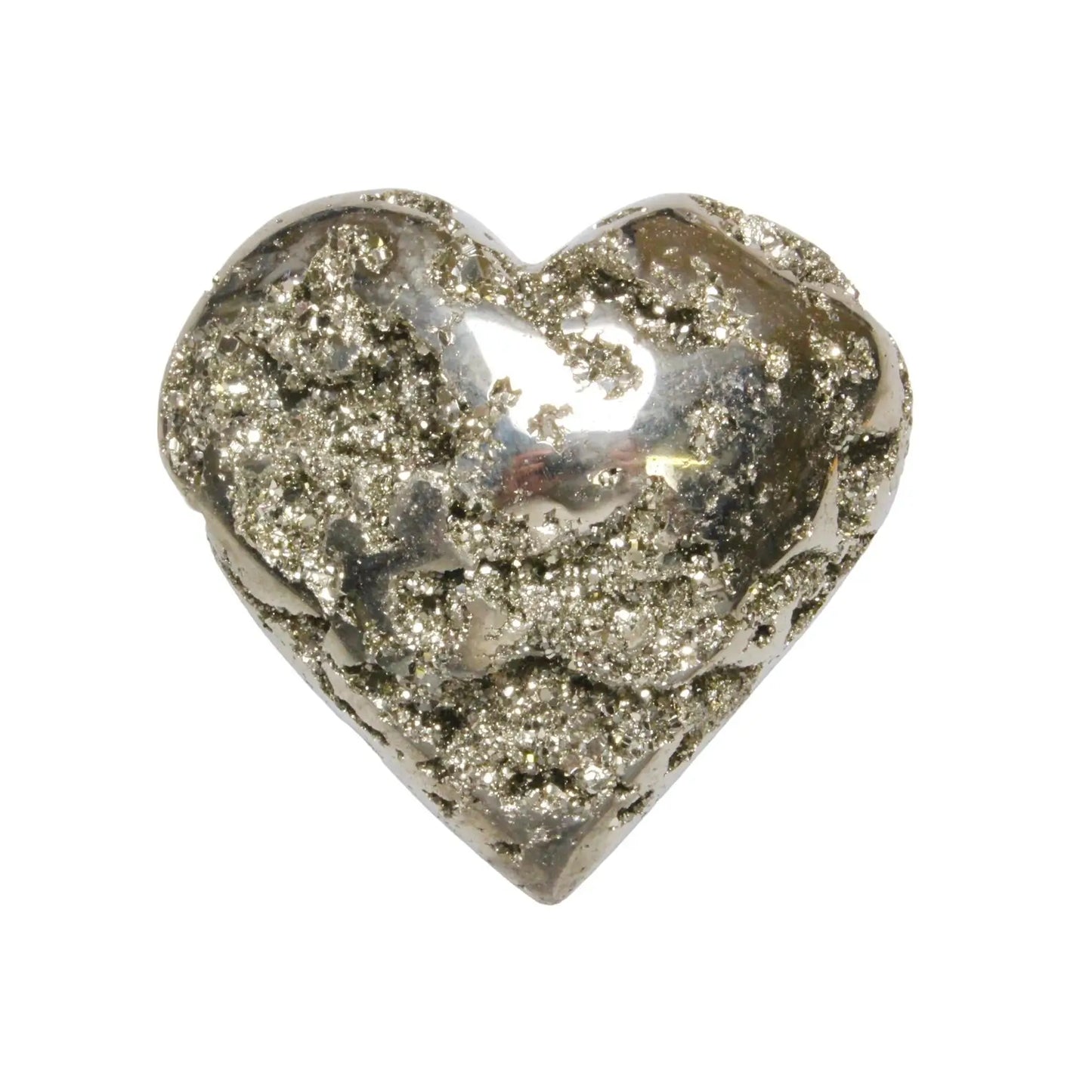 Pyrite Heart Crystal - Manifest Abundance + Prosperity