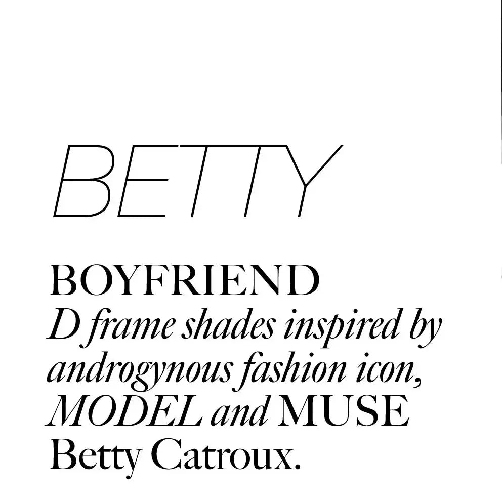 Betty Boyfriend D-Frame Black Faded Sunglasses - Inspired by Betty Catroux