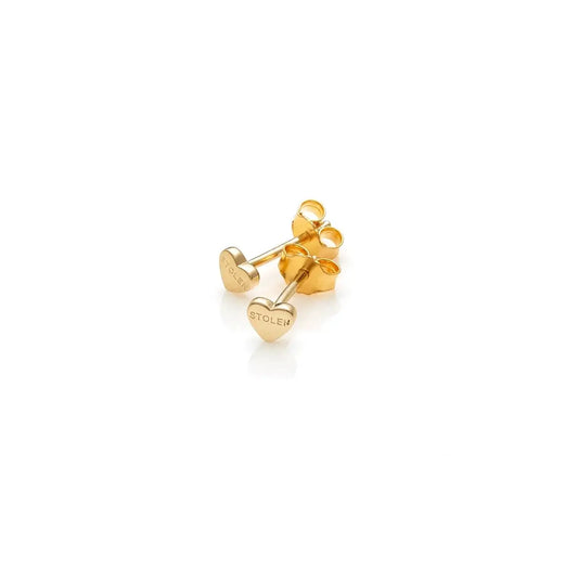 TINY STOLEN HEART EARRINGS - Gold Plated